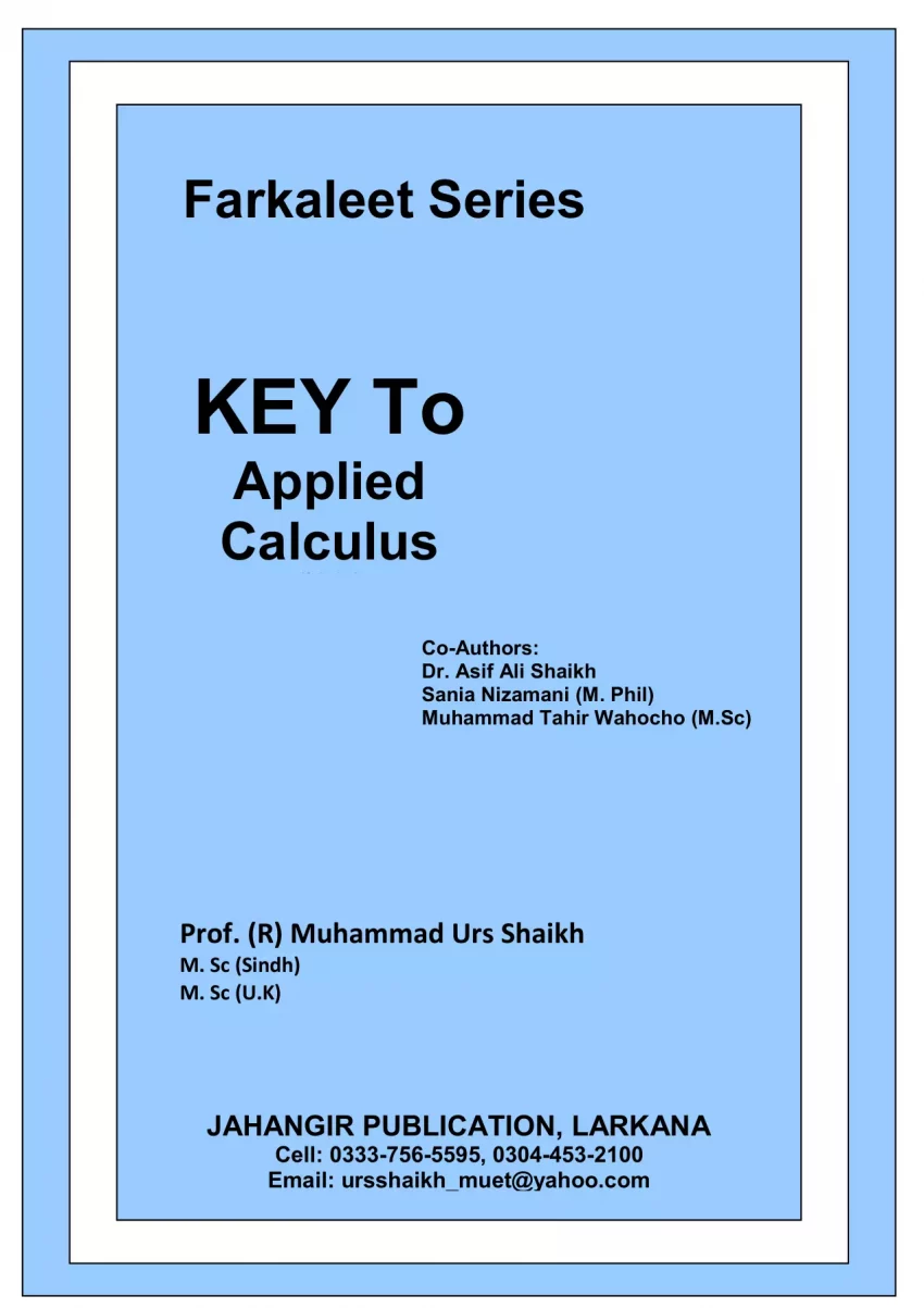 Key To Applied Calculus | Farkaleet Series