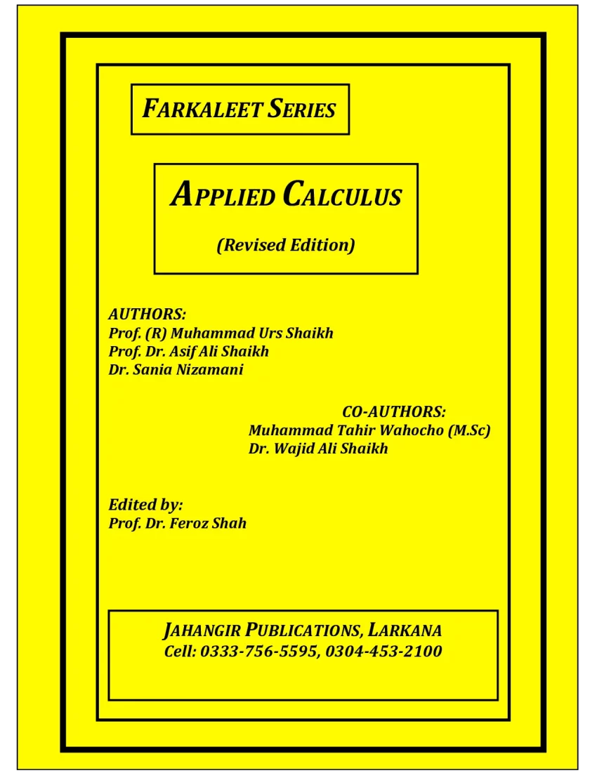 Applied Calculus | Farkaleet Series